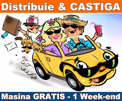 Distribuie si castiga o masina de inchiriat pentru un week-end pe care sa-l petreci asa cum iti doresti!